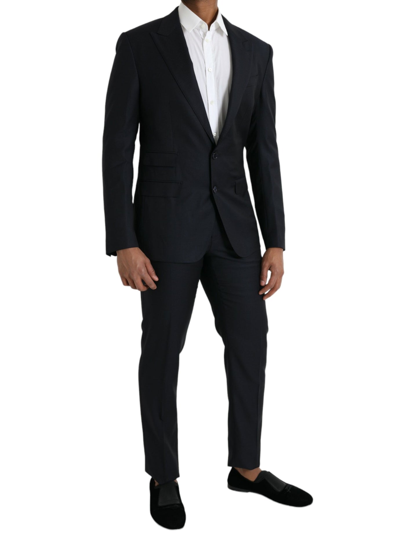  - Dark Blue Wool NAPOLI Formal 2 Piece Suit