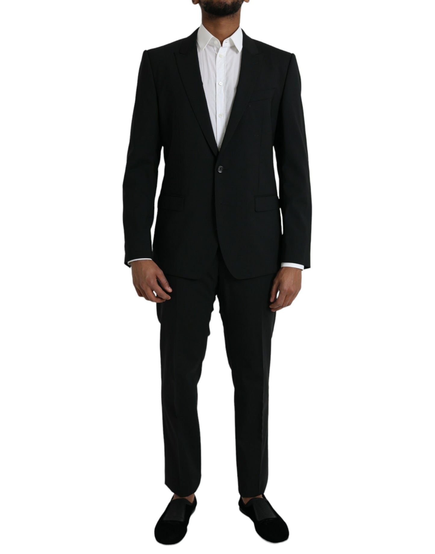  - Black Wool MARTINI Formal 2 Piece Suit