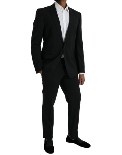  - Black Wool MARTINI Formal 2 Piece Suit