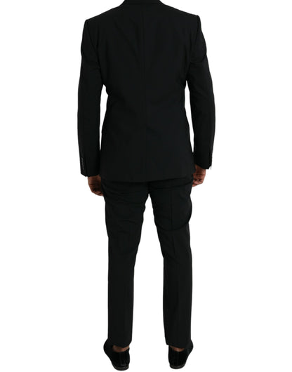  - Black Wool MARTINI Formal 2 Piece Suit