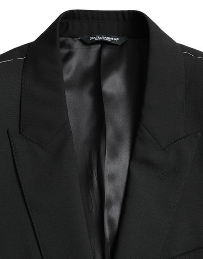  - Black Wool MARTINI Formal 2 Piece Suit