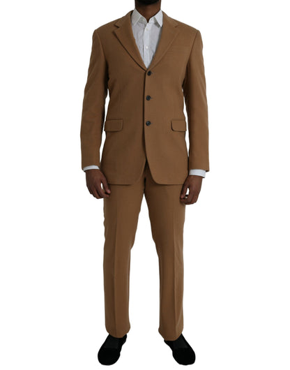  - Brown Cashmere 2 Piece Single Breasted Suit