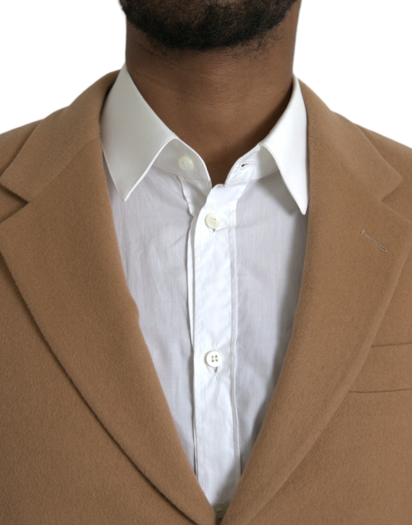  - Brown Cashmere 2 Piece Single Breasted Suit