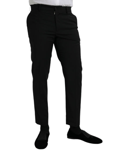  - Black Wool SlimFit Dress Formal Pants