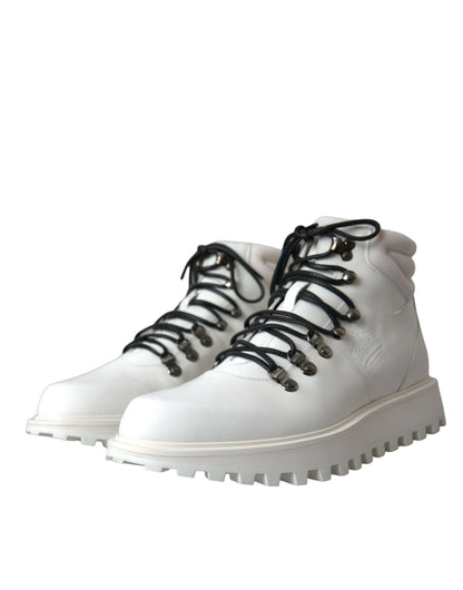  - White Vulcano Trekking Men Ankle Boots Shoes