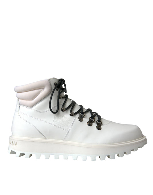  - White Vulcano Trekking Men Ankle Boots Shoes