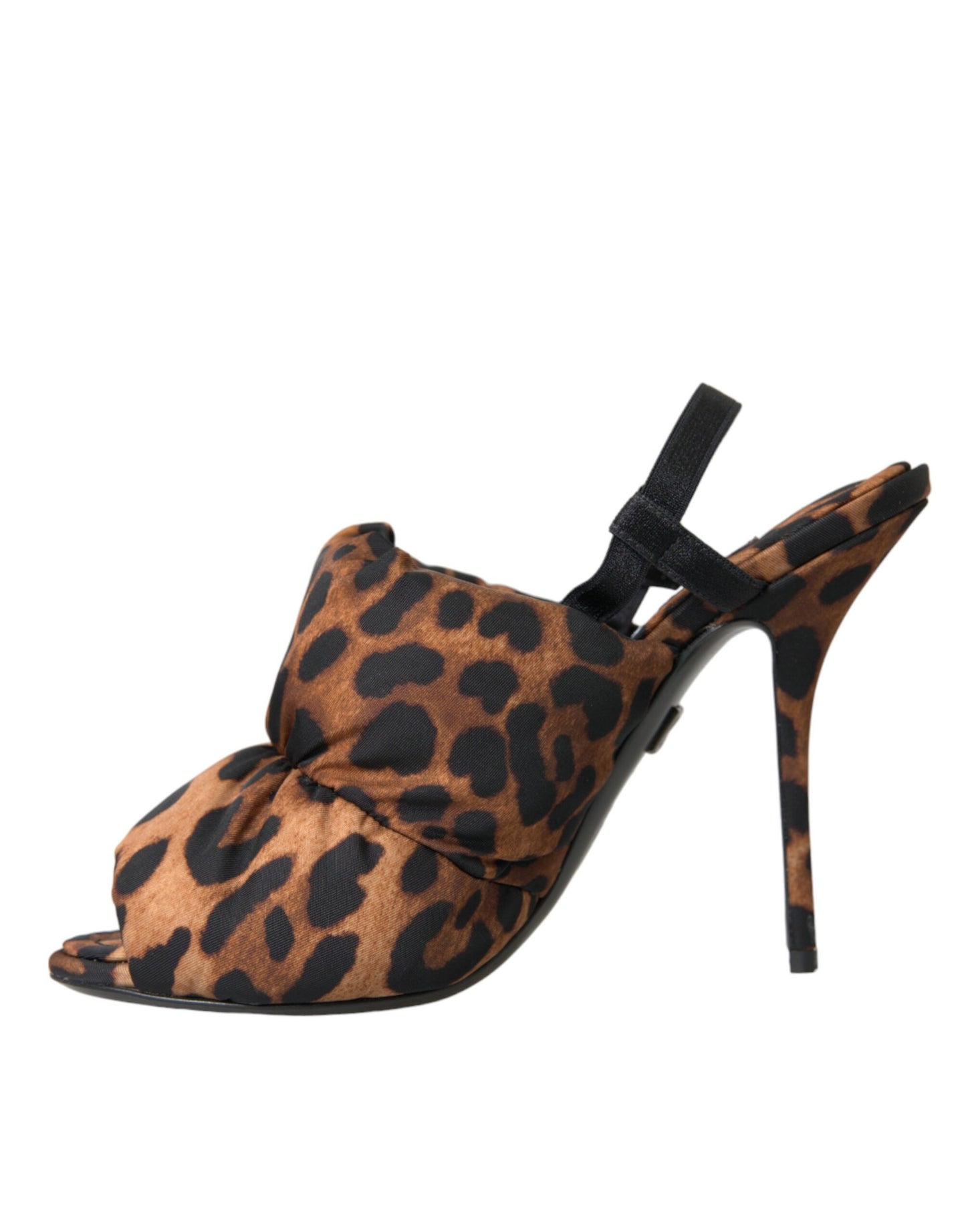  - Brown Leopard Slingback Heels Sandals Shoes