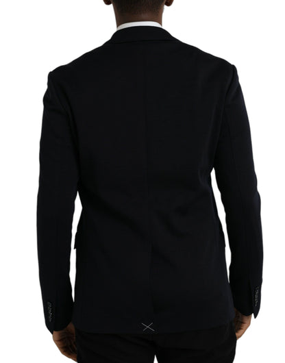  - Black Wool Single Breasted Coat Blazer