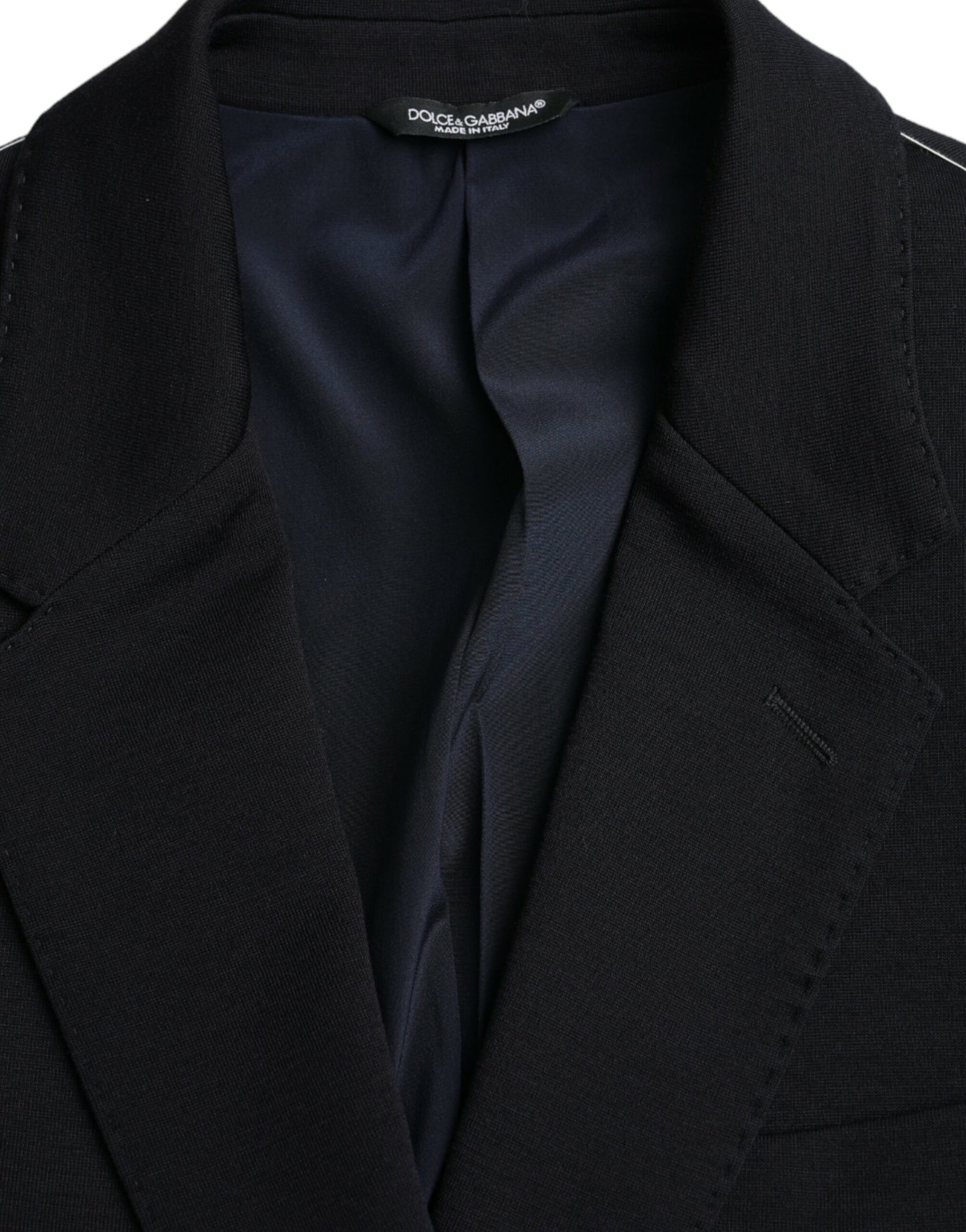  - Black Wool Single Breasted Coat Blazer