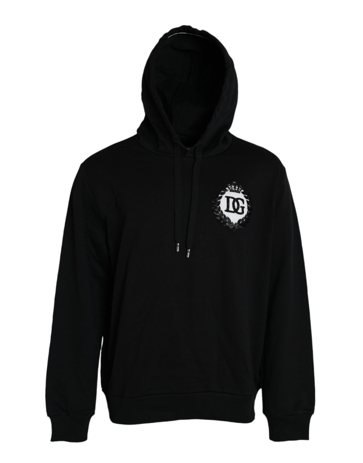  - Black Cotton Hooded Sweatshirt Sweater