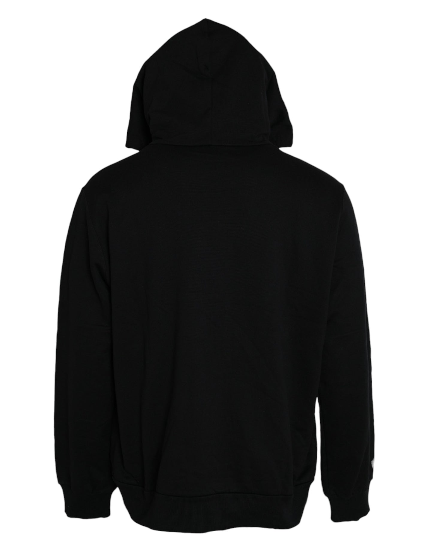  - Black Cotton Hooded Sweatshirt Sweater