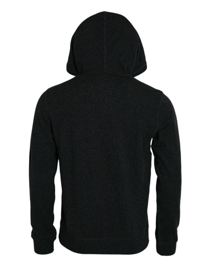 Dark Gray Cashmere Hooded Pullover Sweater - The Luxe Alliance