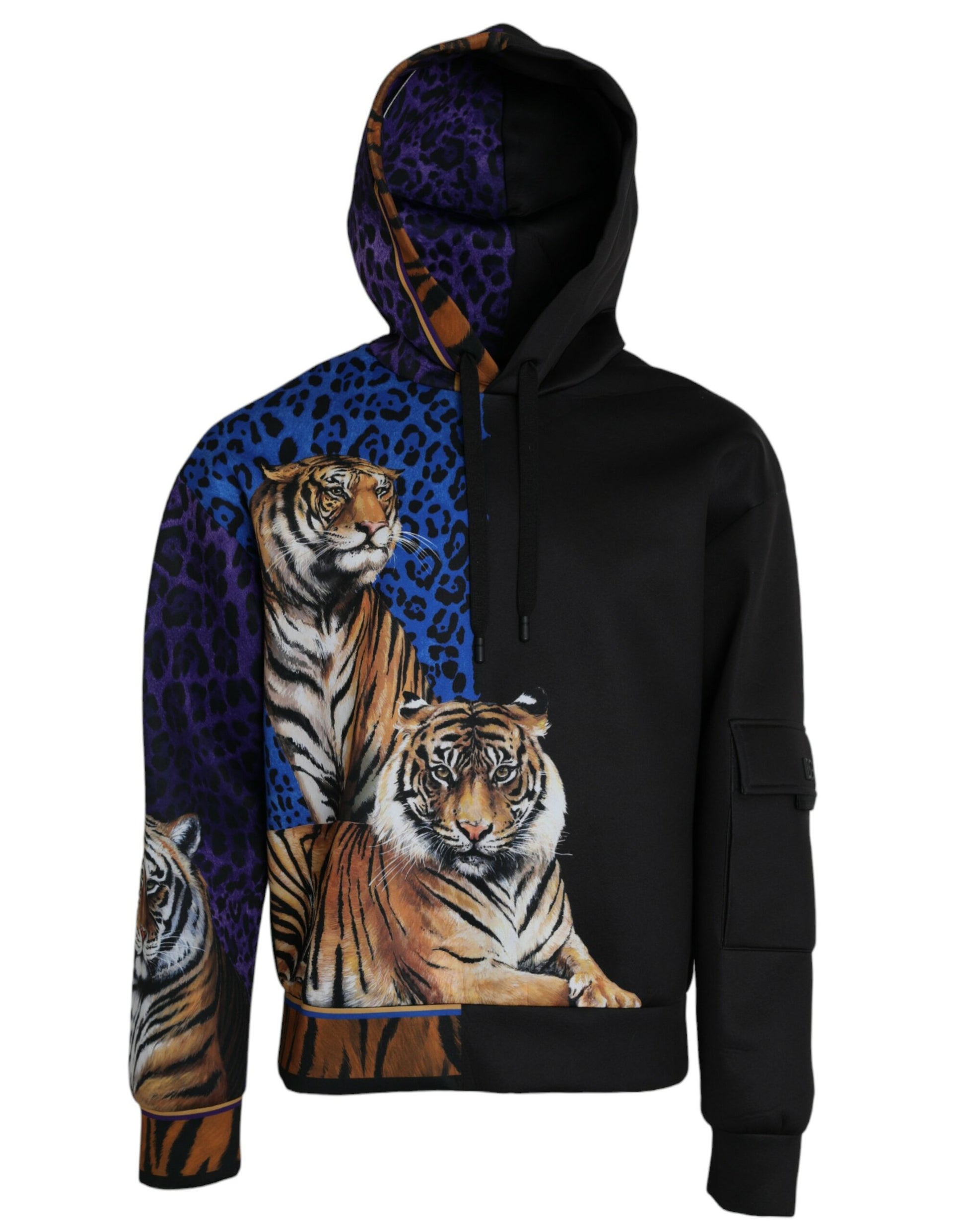 Dolce & Gabbana Multicolor Tiger Hooded Sweatshirt