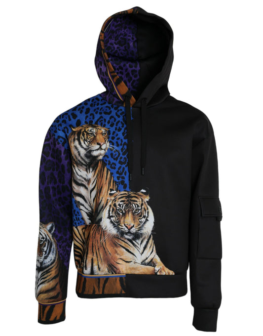  - Multicolor Tiger Hooded Sweatshirt Sweater