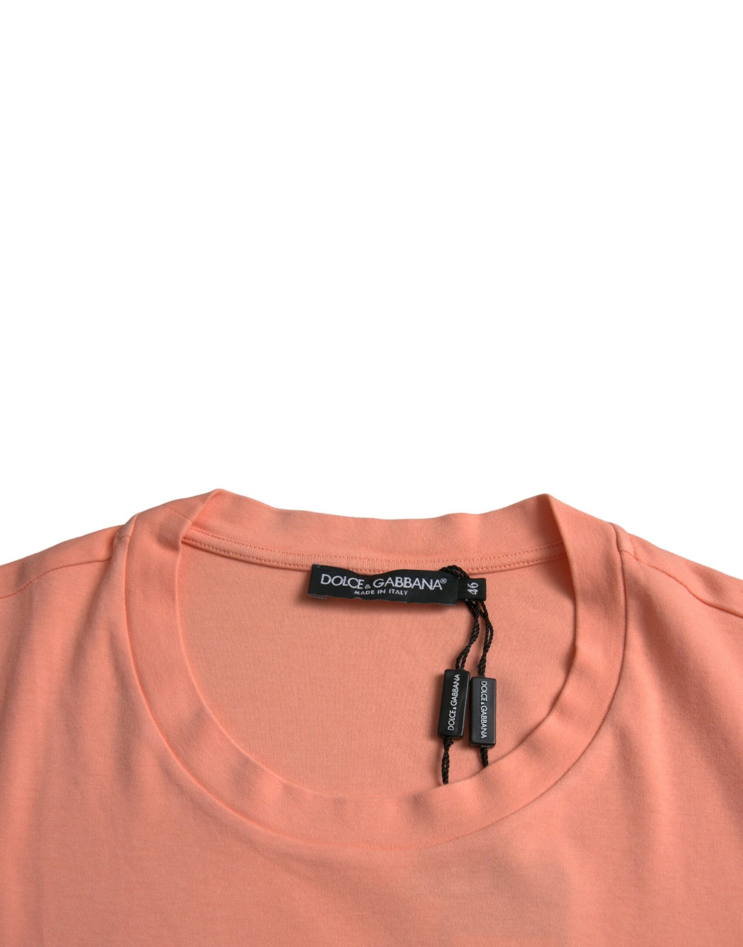  - Coral Cotton Logo Print Short Sleeve T-shirt