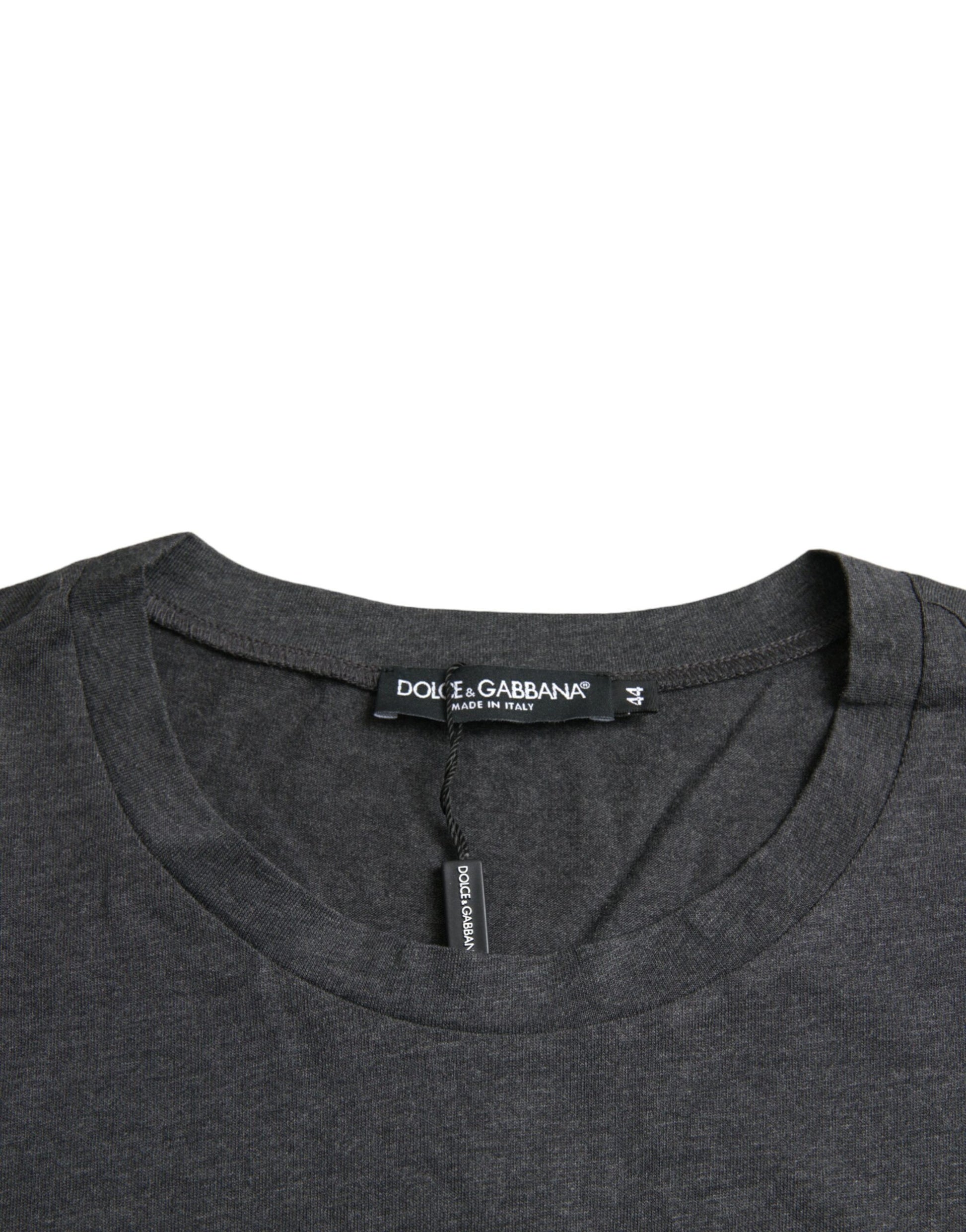 Gray Logo Print Crewneck Short Sleeve T-shirt