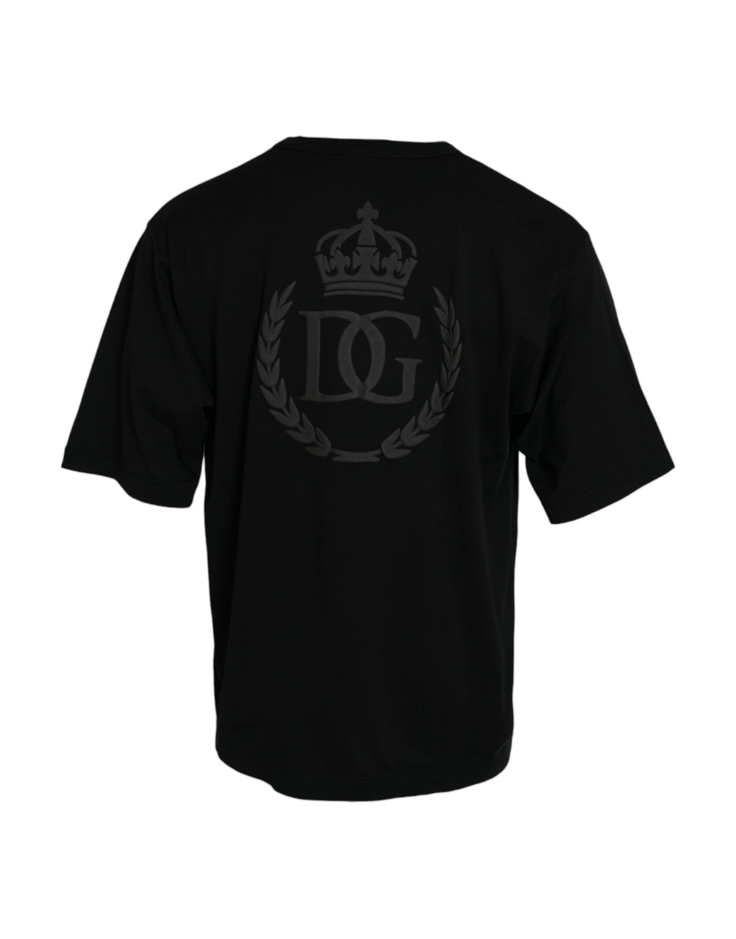  - Black Logo Embossed Crew Neck Short Sleeves T-shirt