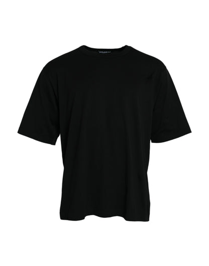  - Black Logo Embossed Crew Neck Short Sleeves T-shirt