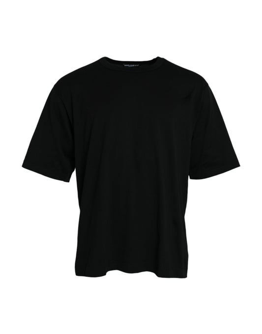  - Black Logo Embossed Crew Neck Short Sleeves T-shirt