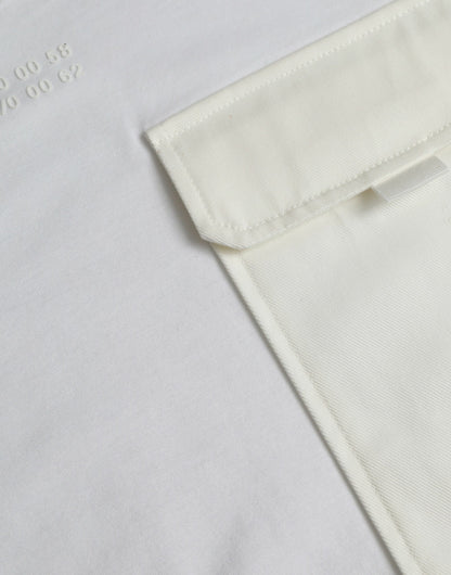  - White Cotton Pocket Short Sleeves T-shirt