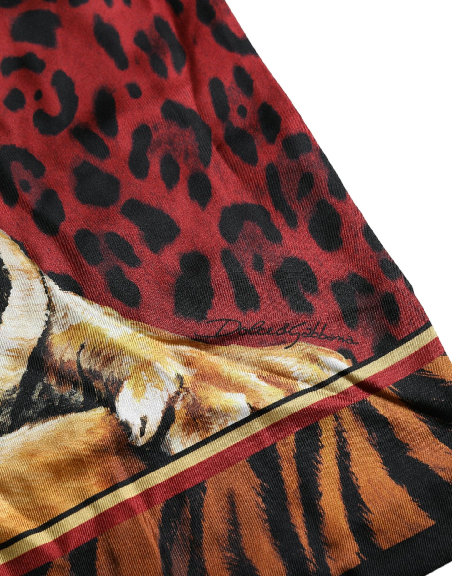  - Multicolor Tiger Print Cotton Short Sleeves T-shirt