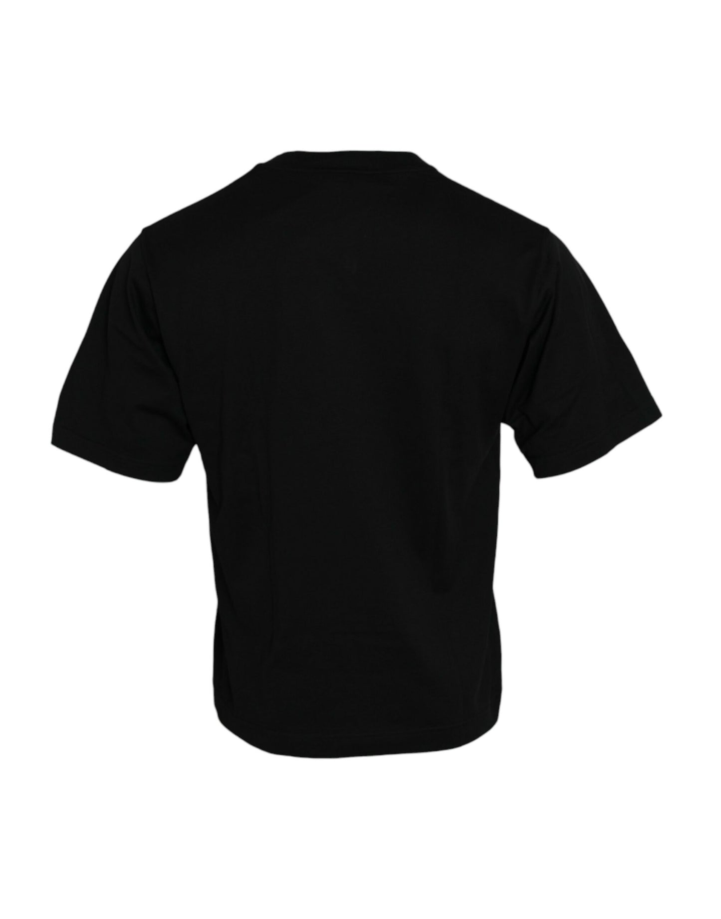  - Black Embellished Cotton Crew Neck T-shirt