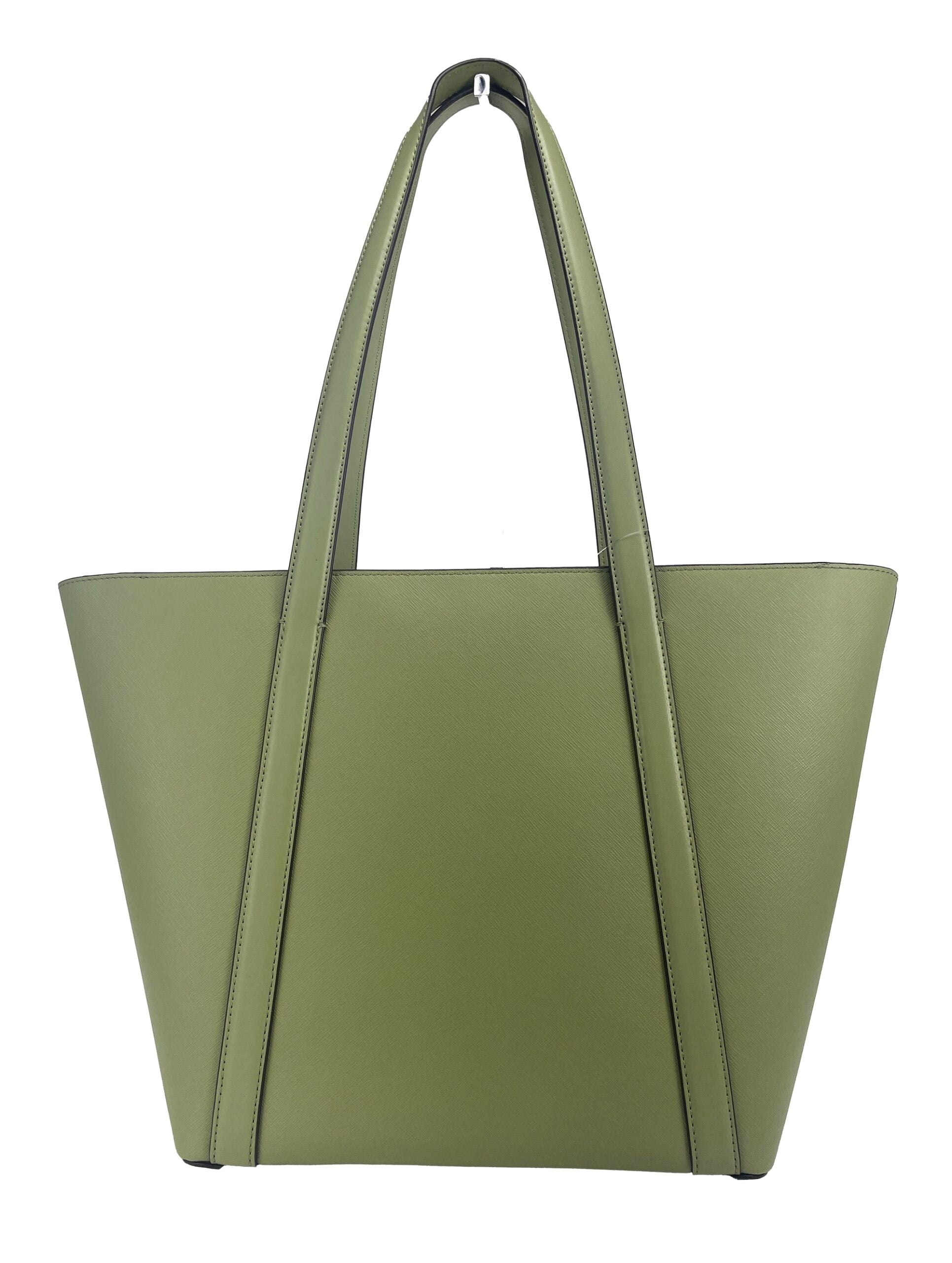 Michael Kors Large Pratt Shoulder Zip Tote Bag in Light Sage