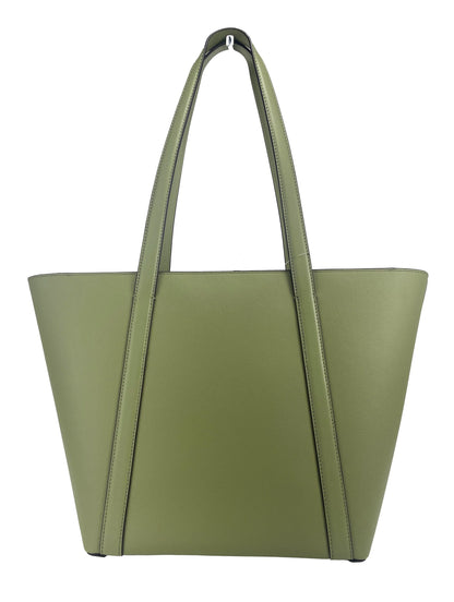 Michael Kors Large Pratt Shoulder Zip Tote Bag in Light Sage