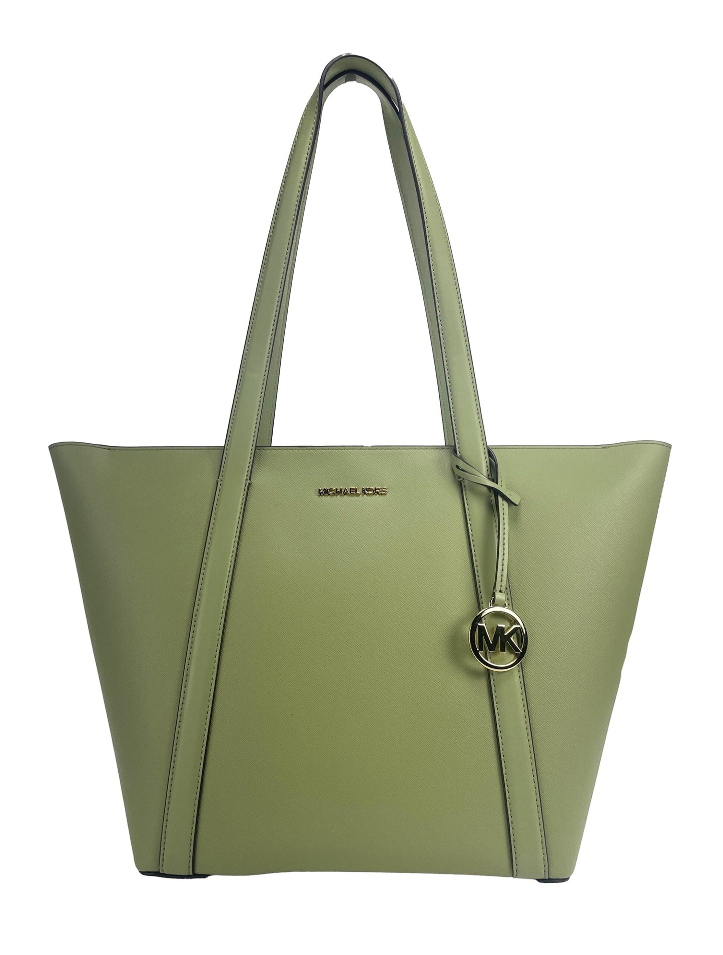 Michael Kors Large Pratt Shoulder Zip Tote Bag in Light Sage