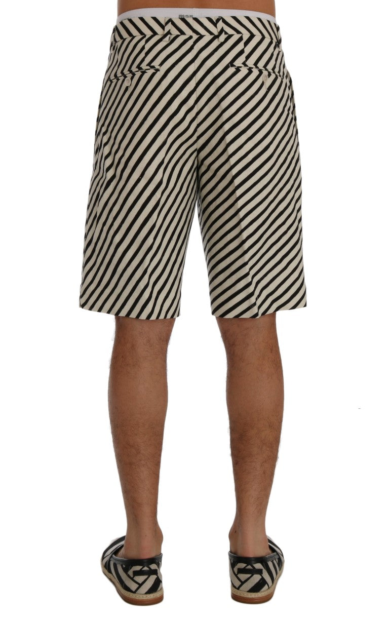  - Striped Hemp Casual Shorts