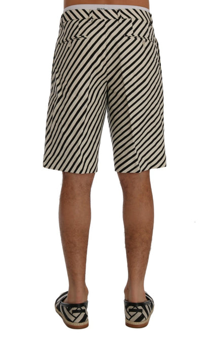  - Striped Hemp Casual Shorts