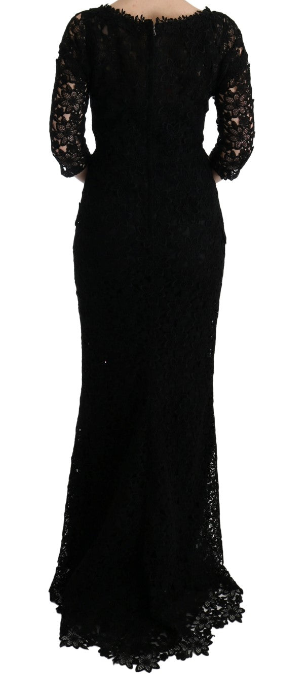  - Elegant Black Sheath Dress with Silk Lining