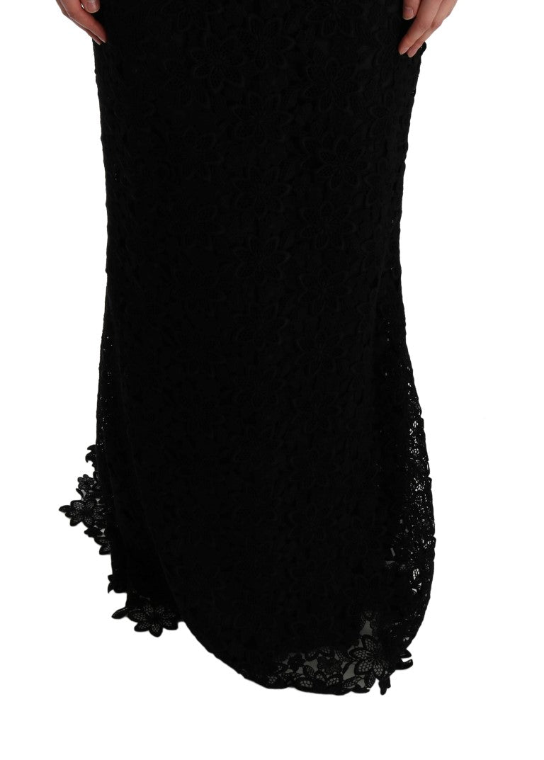  - Elegant Black Sheath Dress with Silk Lining