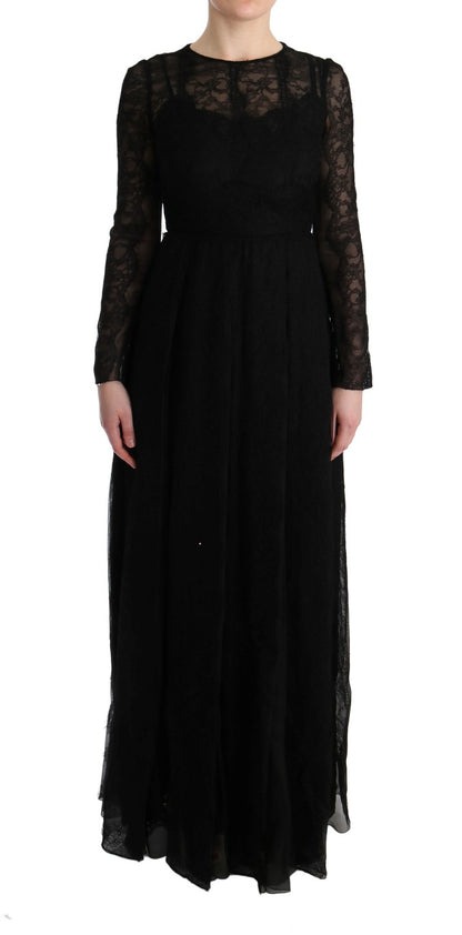  - Elegant Black Sheath Long Sleeve Dress