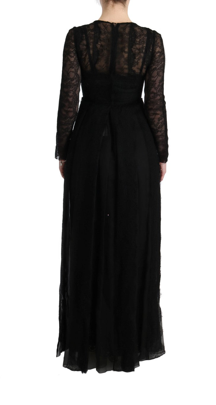  - Elegant Black Sheath Long Sleeve Dress