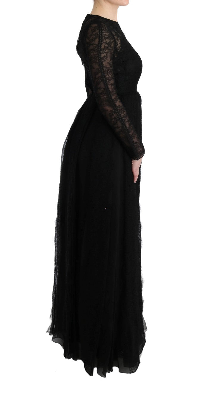  - Elegant Black Sheath Long Sleeve Dress