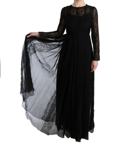  - Elegant Black Sheath Long Sleeve Dress