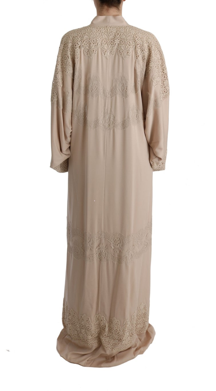  - Elegant Beige Cape Kaftan Dress