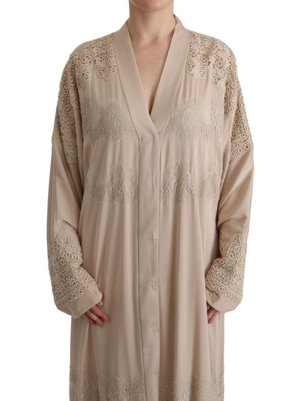  - Elegant Beige Cape Kaftan Dress