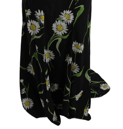  - Sunflower Print Full Length Sheath Dress