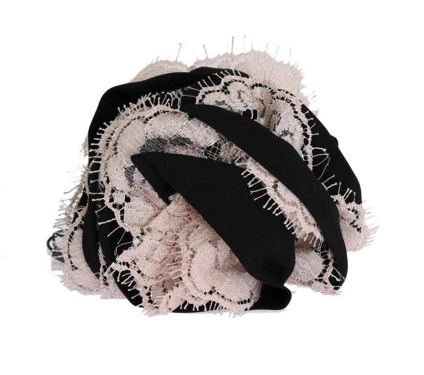  - Elegant Floral Lace Crystal Hair Claw