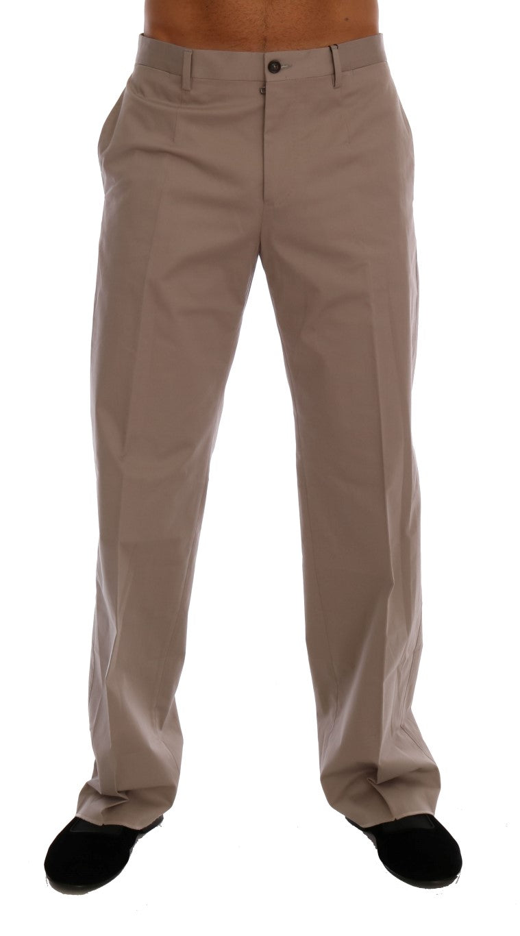  - Chic Beige Chinos Casual Pants