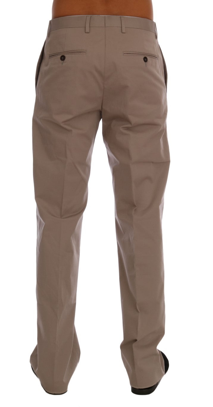  - Chic Beige Chinos Casual Pants