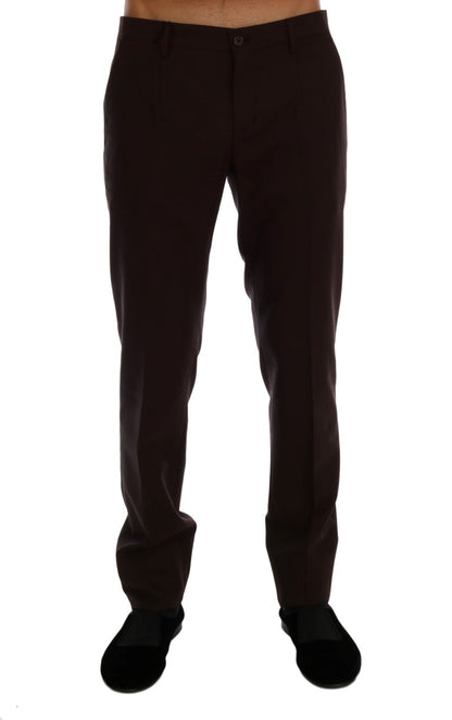  - Elegant Slim Fit Formal Trousers in Purple