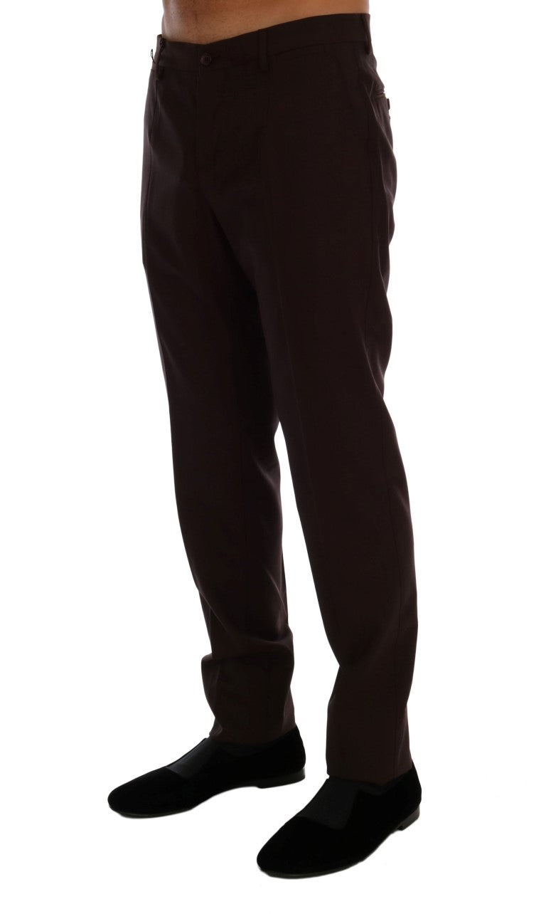  - Elegant Slim Fit Formal Trousers in Purple