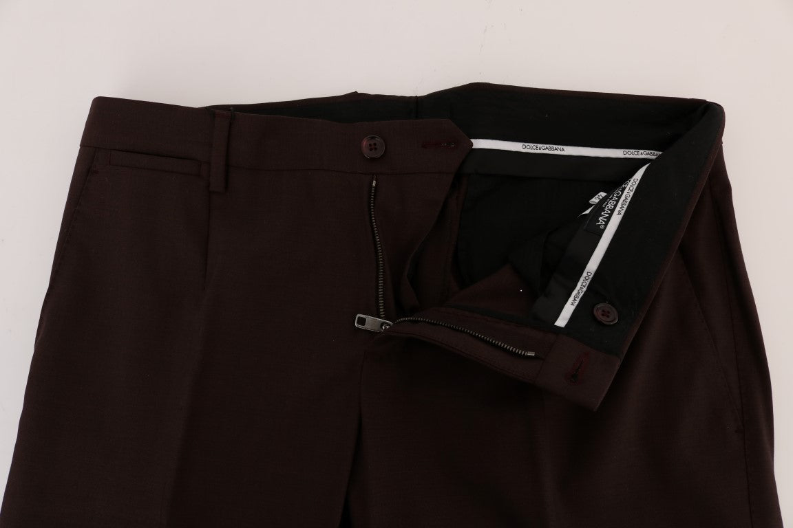  - Elegant Slim Fit Formal Trousers in Purple