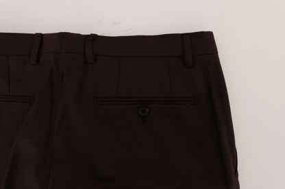  - Elegant Slim Fit Formal Trousers in Purple