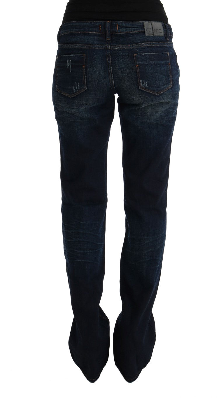  - Elegant Blue Regular Fit Cotton Jeans