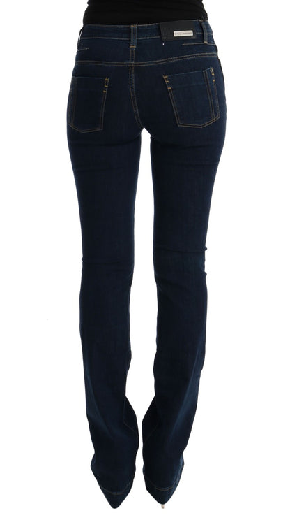  - Chic Flared Cotton Jeans in Blue