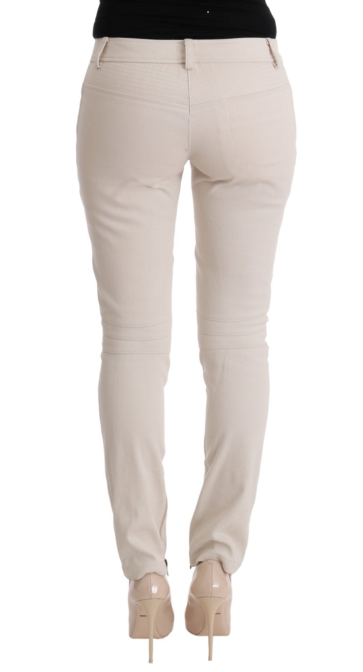  - Chic White Slim Fit Denim Treasure